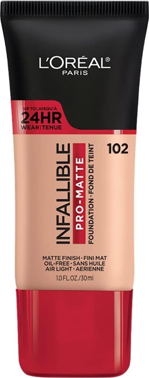 L'Oreal Paris Cosmetics Makeup Infallible Pro-Matte Liquid Longwear Foundation, Shell Beige, 1 fl oz. L'Oreal Paris