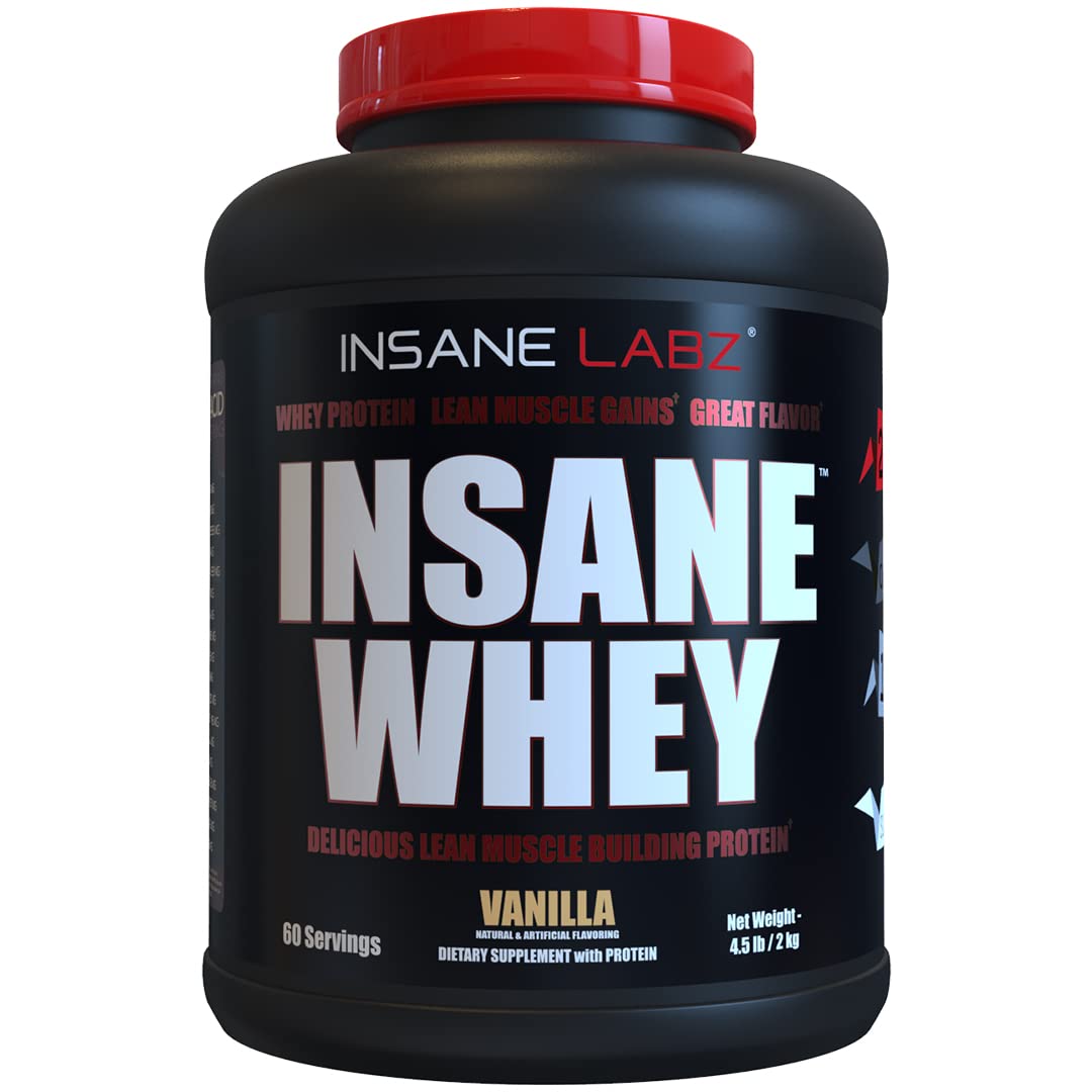 Insane Labz Insane Whey,100% Muscle Building Whey Protein, Post Workout, BCAA Amino Profile, Mass Gainer, Meal Replacement, 60 Srvgs, (Chocolate)