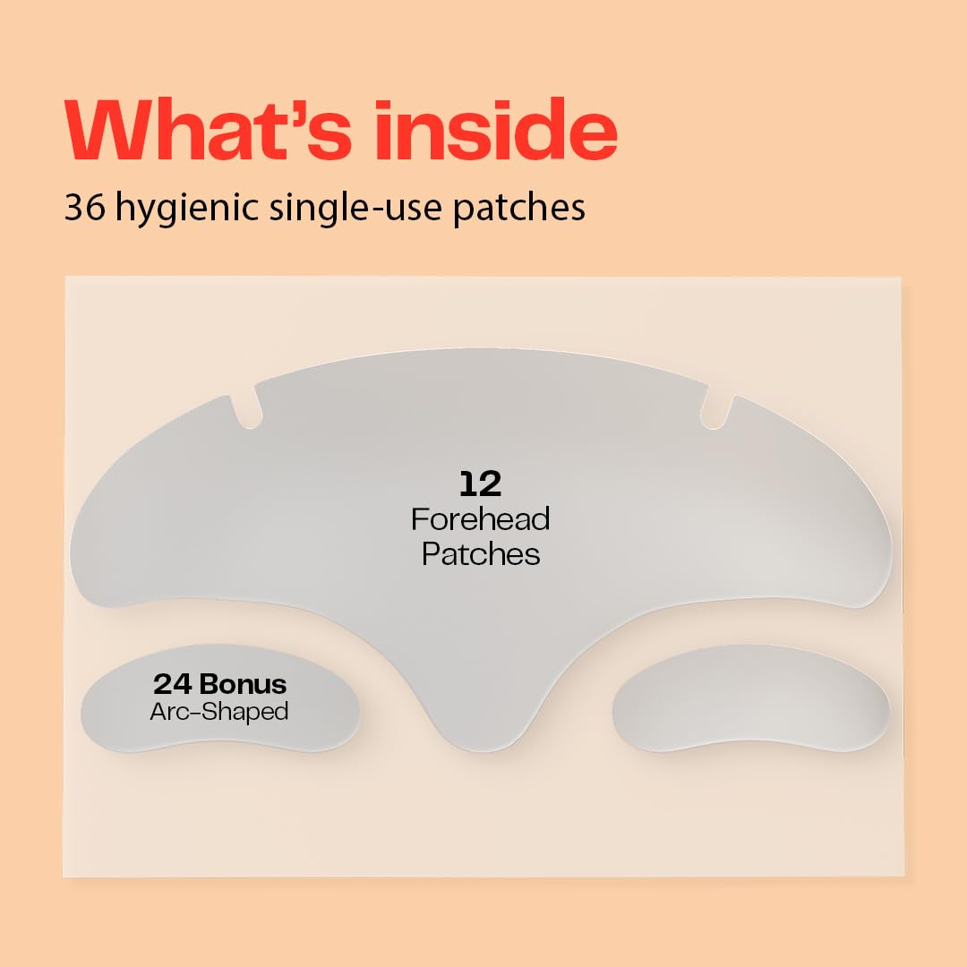 Morrow One Forehead Wrinkle Patches Peptide Face Tape Overnight 36 Count Morrow
