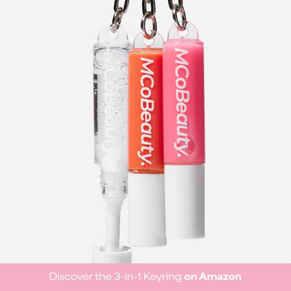 MCoBeauty Lip Gloss Trio - Keychain Lip Gloss Set of 3 Mini Glosses MCoBeauty