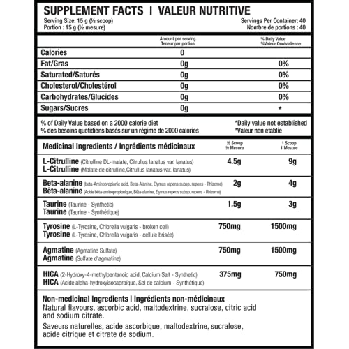 Beyond Yourself SuperSET Stim-Free | Insane Caffeine Stimulant Free Pre-Workout Formula | 9g L-Citrulline, 750mg HICA, 4g of beta-Alanine (Blue Freeze)