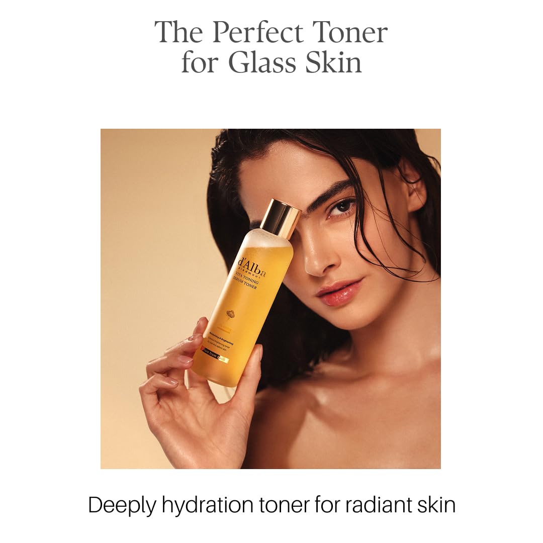 d'alba Piedmont White Truffle Vita Toning Serum Toner, Glass Skin with Double Vitamin Skincare, Face Moisturizer, (6.09 fl. oz) d'alba Piedmont