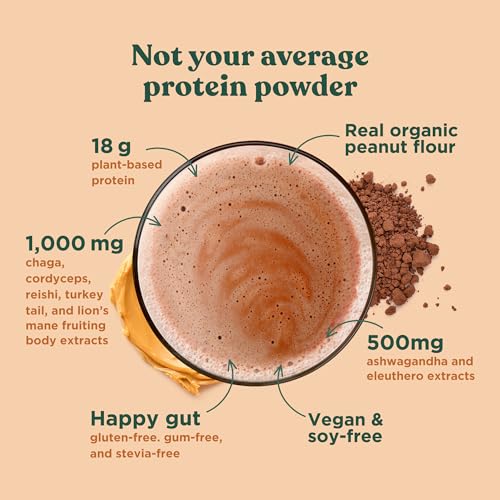Four Sigmatic Organic Plant-Based Protein Powder Peanut Butter Protein with Lion’s Mane Four Sigmatic buy australia supplements