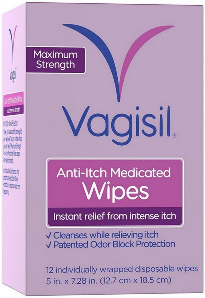 Vagisil Anti-Itch Medicated Wipes, Maximum Strength 12 ea (Pack of 9) Vagisil buy australia supplements