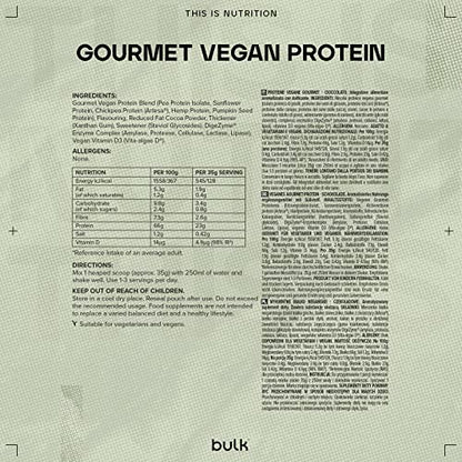 Bulk Gourmet Vegan Protein Powder, Chocolate, 700 g BulkBuy Supplements Australia
