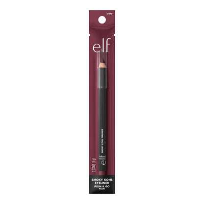 e.l.f. Smoky Kohl Eyeliner, Eye Pencil For Creating Long-Lasting, Bold, High-Pigmented Makeup Looks, Vegan & Cruelty-Free, Plum & Go e.l.f.