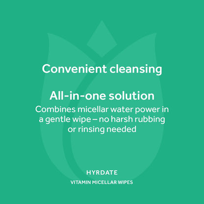 Pond's Vitamin Micellar Wipes For Dry Skin Hydrate Aloe Vera Removes Waterproof Makeup 25 Wipes (Pack of 2) POND'S