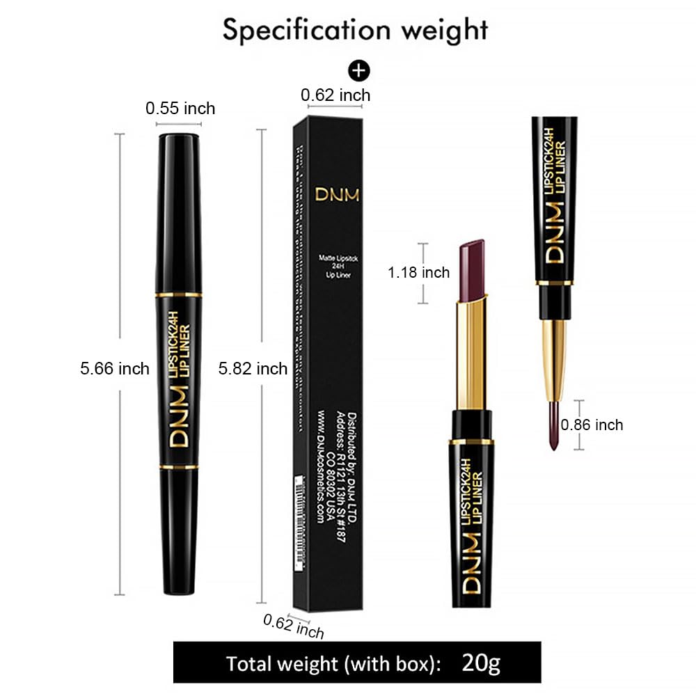 Kaely 2-in-1 Nude Brown Lip Liner & Lipstick Set Kit for Women, Matte Lips Kit with Lip Liner Lip Stains Long Lasting Waterproof 24 Hour Lipstick and Lip Liners Combo Lipliners Pencil Set 12 Kaely