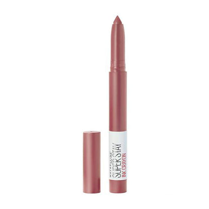 Maybelline Super Stay Ink Crayon Lipstick Makeup, Precision Tip Matte Lip Crayon with Built-in Sharpener, Longwear Up To 8Hrs, Lead The Way, Pink Beige, 1 Count MAYBELLINE