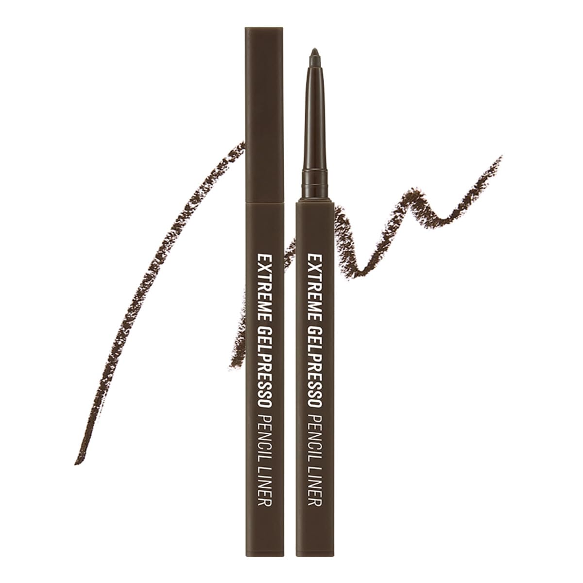 CLIO Extreme Gelpresso Pencil Eyeliner, Gel Smooth Waterproof Formula, High Pigment Color, Smudge Proof Long Wear, Creamy Glide, Tightline Blend Control, Safe for Sensitive Eyes (001 Black Brown) CLIO PROFESSIONAL