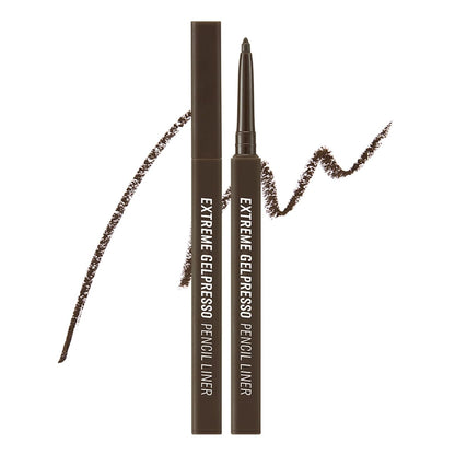 CLIO Extreme Gelpresso Pencil Eyeliner, Gel Smooth Waterproof Formula, High Pigment Color, Smudge Proof Long Wear, Creamy Glide, Tightline Blend Control, Safe for Sensitive Eyes (001 Black Brown) CLIO PROFESSIONAL