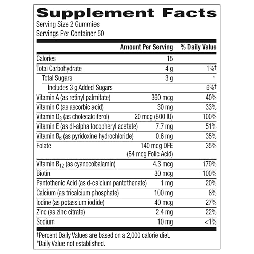 Centrum Women’s Multivitamin Gummies, Immune, Energy, Healthy Appearance Support, 100 Count, 50 Day Supply Centrum