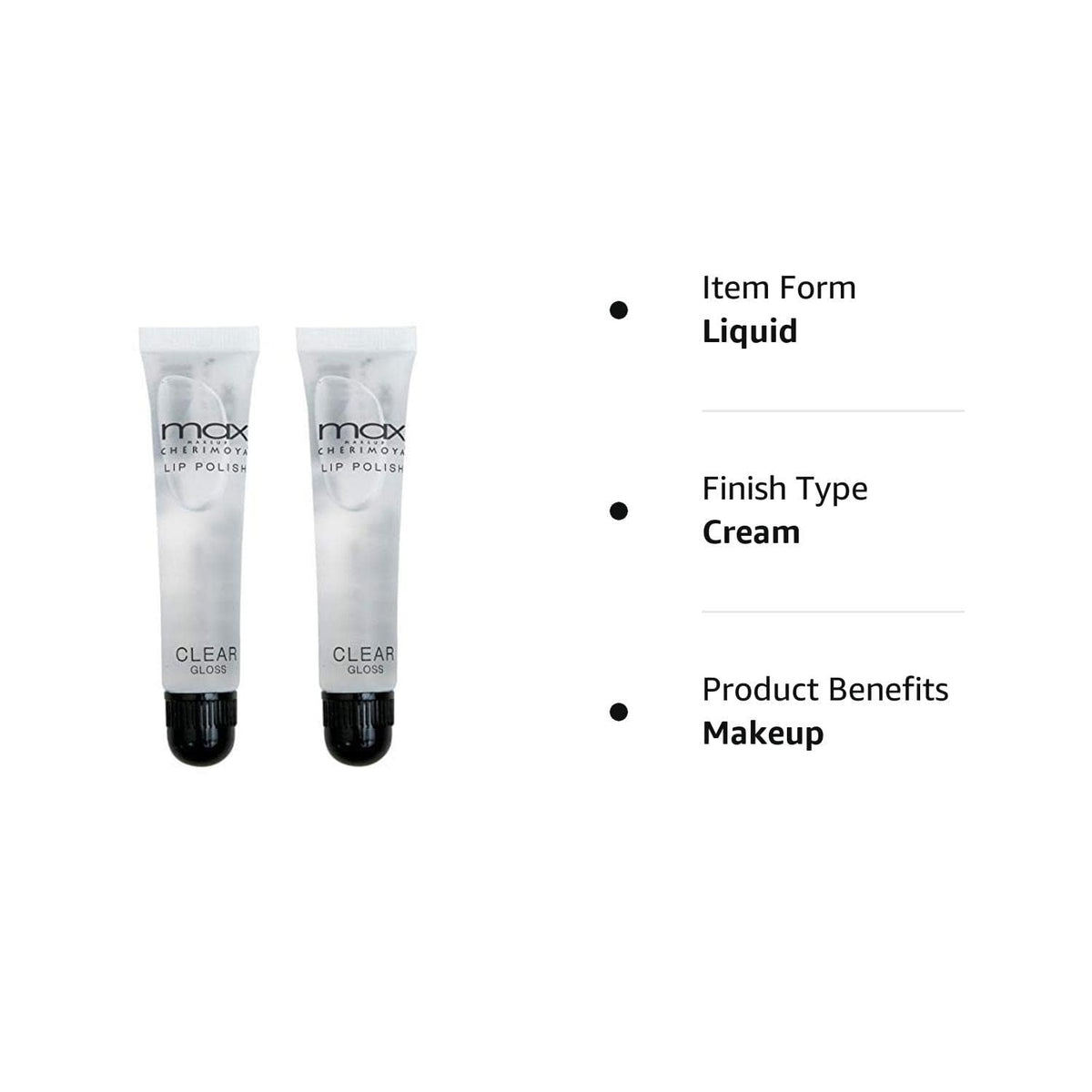 Cherimoya MAX Makeup Clear Lip Polish (2 Pieces) Cherimoya