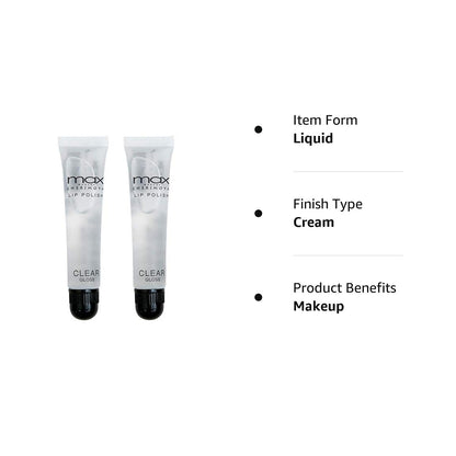 Cherimoya MAX Makeup Clear Lip Polish (2 Pieces) Cherimoya