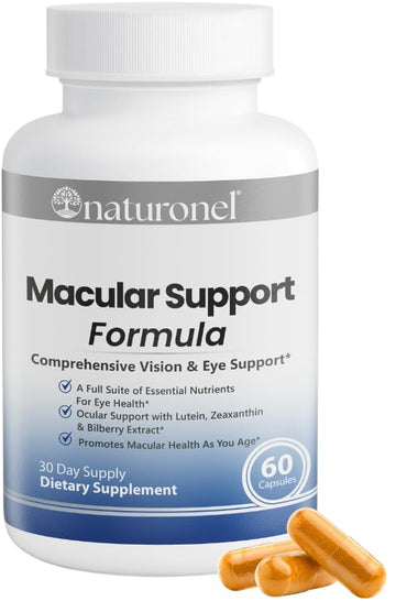 Naturonel Macular Support Formula – Vision & Eye Health with Lutein, Zeaxanthin, Bilberry, Eyebright & Antioxidants | Non-GMO, Made in USA, GMP Certified – 60 Capsules, 30 Day Supply (1) Naturonel buy australia supplements