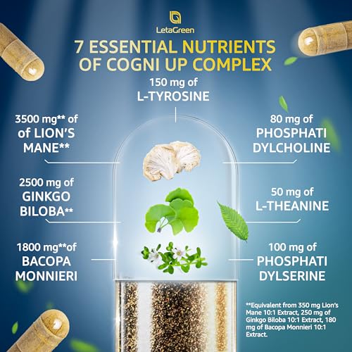 LetaGreen Organic Lions Mane Supplement Capsules - 120 Real Mushrooms Lion's Mane LetaGreen buy australia supplements