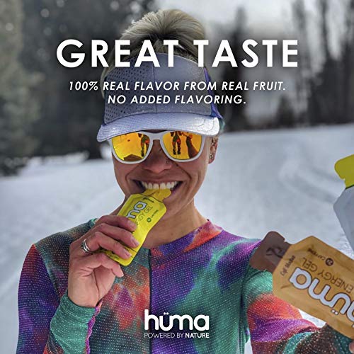 Huma Chia Energy Gel, Variety 12 Pack - Stomach Friendly, Real Food Energ