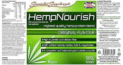 Specialist Supplements HempNourish Protein Powder 500g Specialist SupplementsBuy Supplements Australia