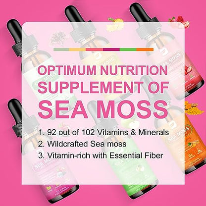3000mg Sea Moss Liquid Drops - Black Seed Oil & Irish Sea Moss Gel