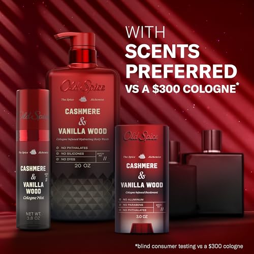 Old Spice Body Wash for Men, The Spice Alchemist Collection, 24/7 Cologne Infused Hydration, No Trade Off Formula Old Spice