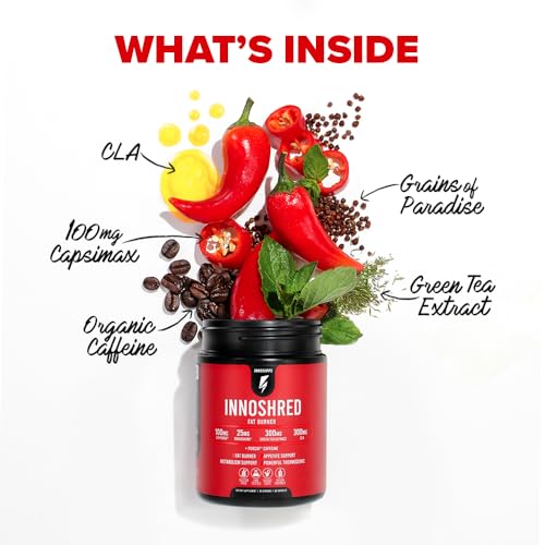 Inno Shred - Day Time Fat Burner | 100mg Capsimax, Grains of Paradise, Organic Caffeine InnoSupps buy australia supplements