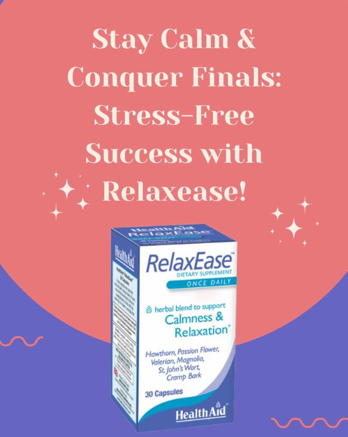 RelaxEase, Herbal Blend to Support Harmony and Tranquility, Once Daily, 30 ct, Helps Promote Health and Relaxation HealthAid buy australia supplements