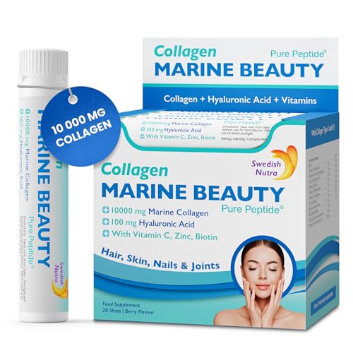Swedish Nutra Marine Beauty Collagen | High Strength Type 1 & 3 Collagen to Rejuvenate Hair, Skin & Nails Swedish Nutra buy australia supplements