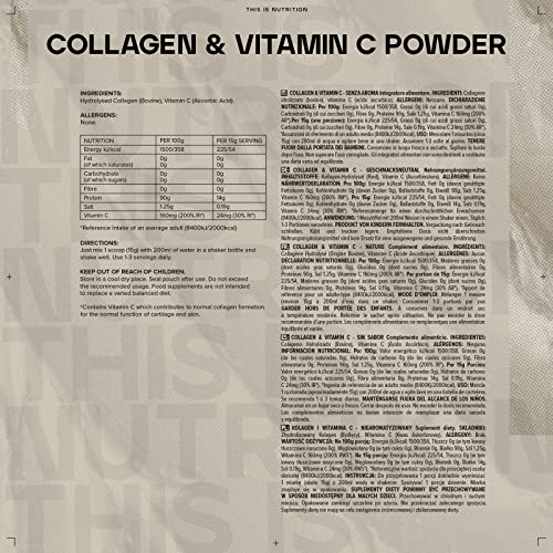 Bulk Collagen and Vitamin C Powder, 500 g, Packaging May Vary Bulk buy australia supplements