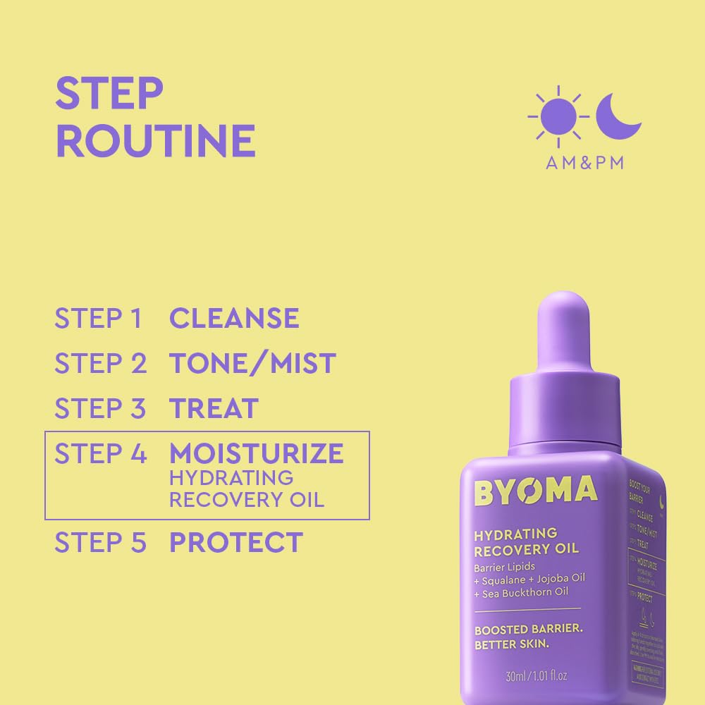 BYOMA Hydrating Recovery Oil, Ultra-Lightweight, Non-Greasy Oil (30ml) BYOMA