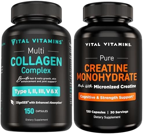 Vital Vitamins Multi Collagen + Creatine Monohydrate Capsules Gsupps Australia