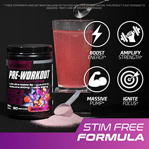 PrimeGENIX Stimulant-Free Pre Workout Powder for Men and Women - Energy Boost Drink PrimeGENIX buy australia supplements
