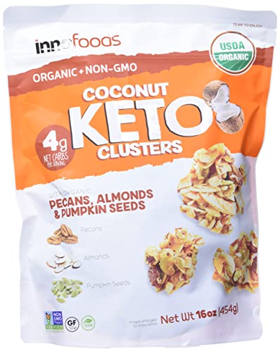 Inno Foods Organic Coconut Keto Cluster (Net Wt 16 Ounce), (Pack of 2) Inno Foods buy australia supplements