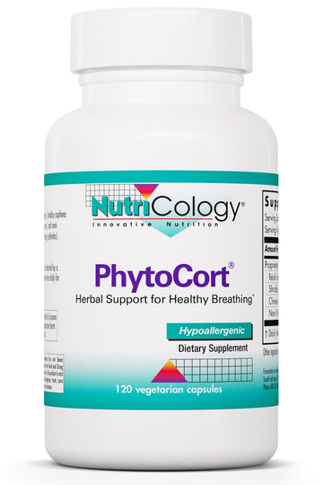 Nutricology PhytoCort Supplement - Respiratory Support, Lung Health, Lung Detox, Lung Cleanse, Healthy Breathing, Herbal Support, Reishi, Licorice, Noni, Vegetarian Capsules - 120 Count Nutricology buy australia supplements