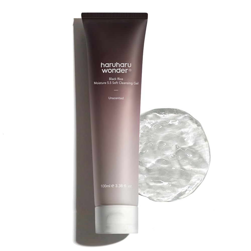 HARUHARU wonder Black Rice Moisture 5.5 Soft Cleansing Gel, Gentle Daily Cleanser, Low 5.5pH, Moisture Balance, Soap Free HARUHARU