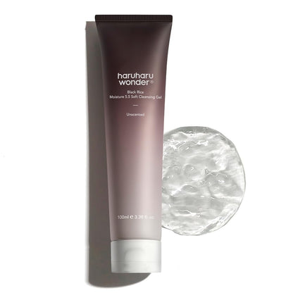 HARUHARU wonder Black Rice Moisture 5.5 Soft Cleansing Gel, Gentle Daily Cleanser, Low 5.5pH, Moisture Balance, Soap Free HARUHARU