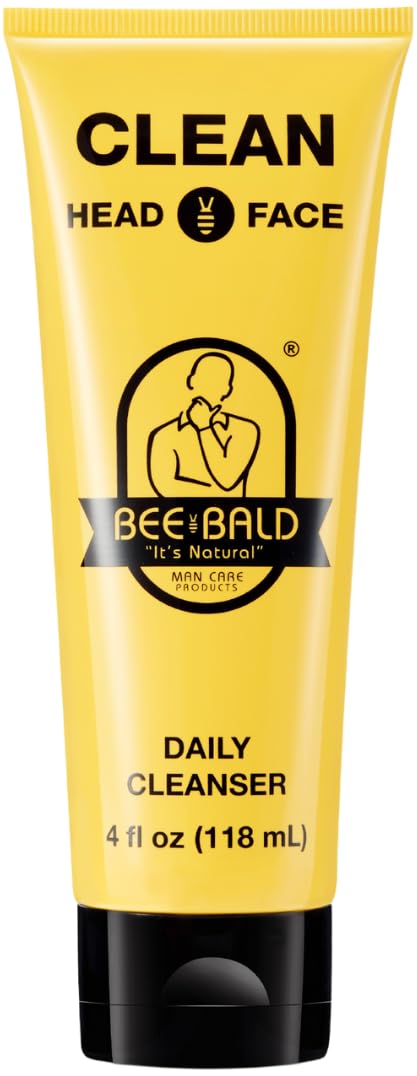 Bee Bald CLEAN Daily Head Care & Scalp Cleanser, Face Wash For Men, 4 fl oz Bee Bald