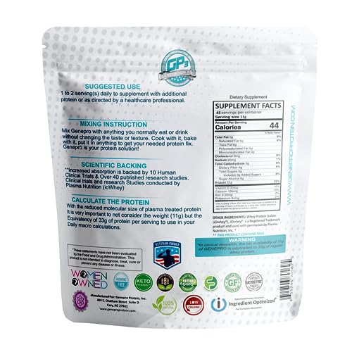 Genepro Unflavored Protein Powder - New Formula - Lactose-Free, Gluten-Free Genepro Gen. 3 The Protein Solution buy australia supplements