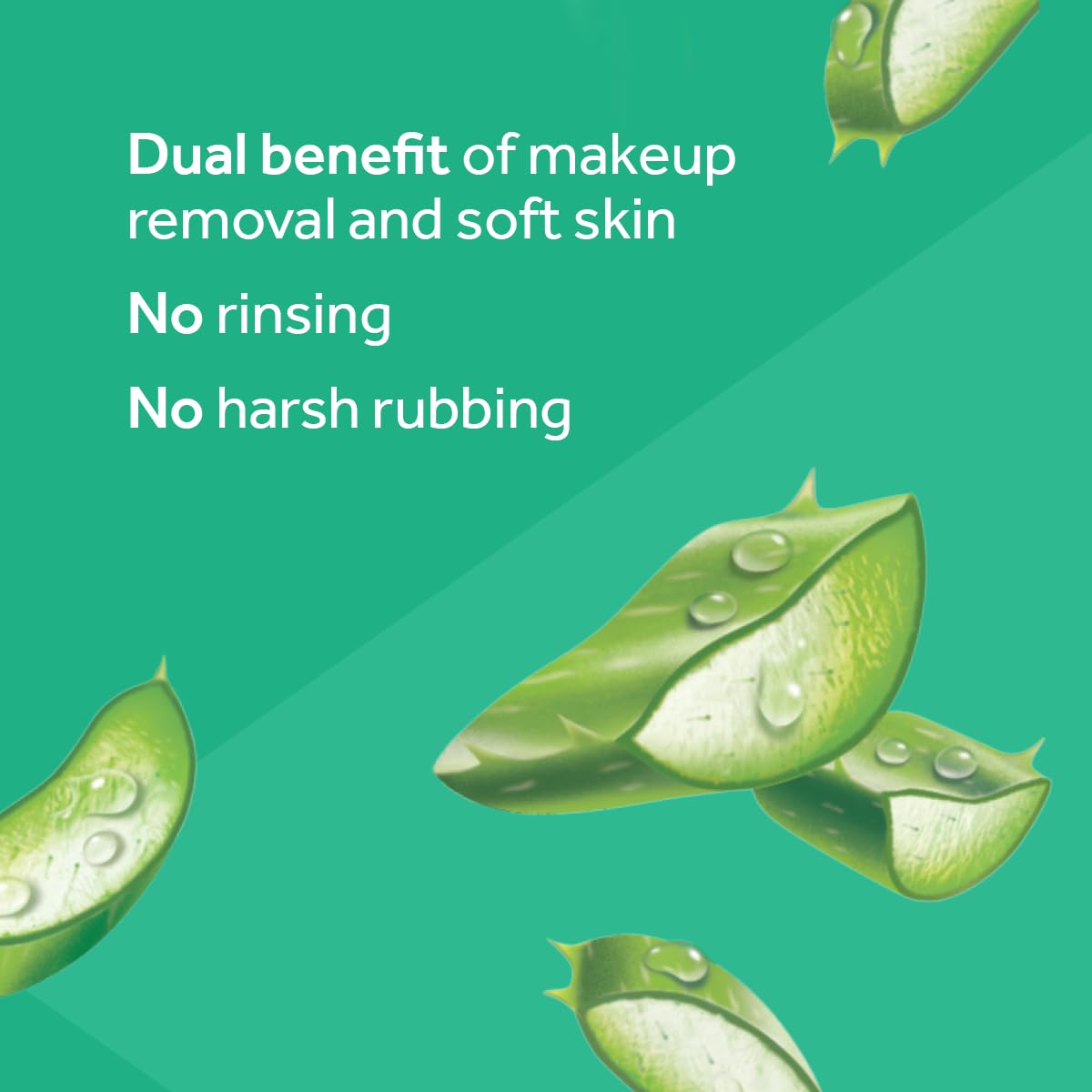 Pond's Vitamin Micellar Wipes For Dry Skin Hydrate Aloe Vera Removes Waterproof Makeup 25 Wipes (Pack of 2) POND'S