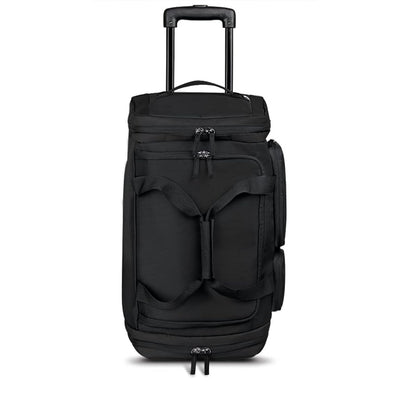 Solo New York Rolling Duffle Bag with Wheels - Wheeled Carry On Luggage for Travel, Roller Duffel for Men & Women, Telescoping Handle System, Separate Shoe & Laundry Compartment - Leroy, Gray Gsupps Australia