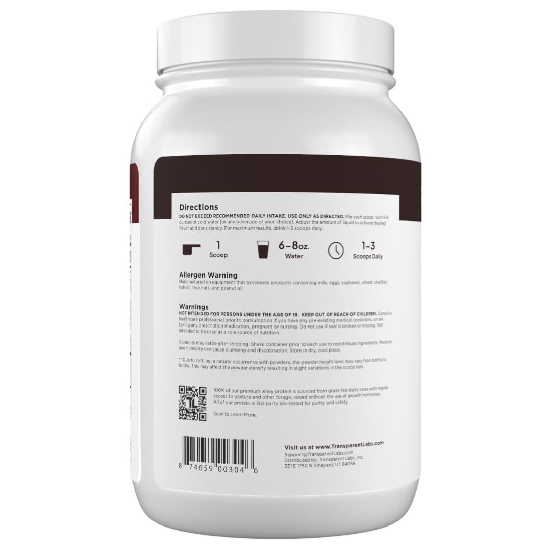 Transparent Labs Grass-Fed Beef Isolate Protein Powder – Naturally Flavored, Dairy-Free Protein with 25g of Protein per Serving for Increased Recovery & Strength - 30 Servings, Chocolate Peanut Butter