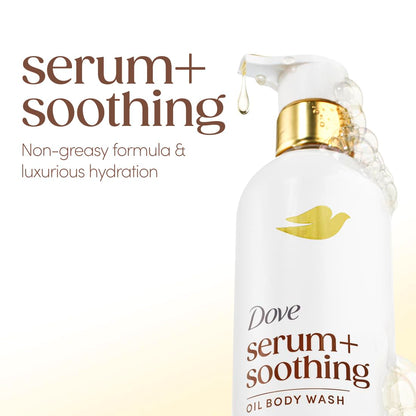 Dove Serum+ Soothing Oil Body Wash, Almond & Oil Sandalwood, 15.3 fl oz Dove