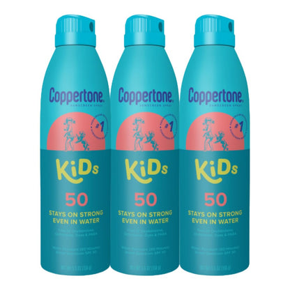Coppertone Kids Sunscreen Spray SPF 50, Multipack, 3 x 5.5 OZ Coppertone