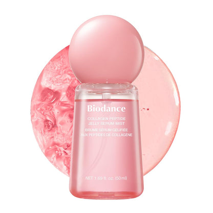 BIODANCE Collagen Peptides Jelly Serum Mist, Hydrating Face Mist, Plumping, Anti-Aging Face Spray, Sprayable Hydrogel, Travel Essentials & Self Care Gifts for Women, Korean Skin Care | 1.69 fl.oz BIODANCE