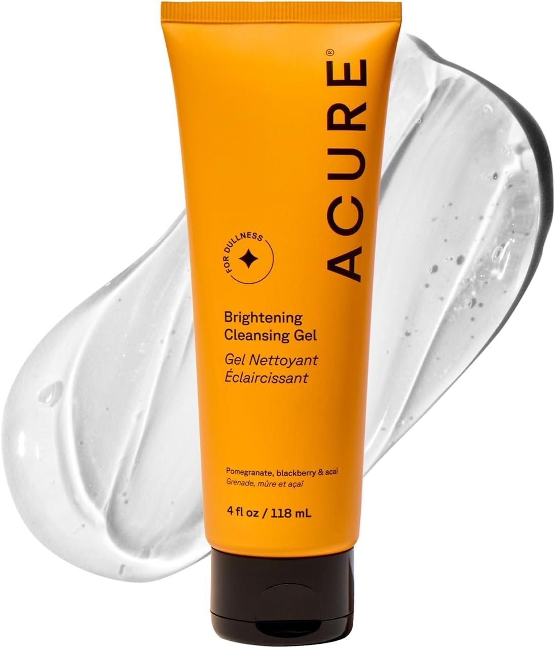 Acure Brightening Cleansing Gel - Vegan Facial Cleanser - 4 fl oz Acure