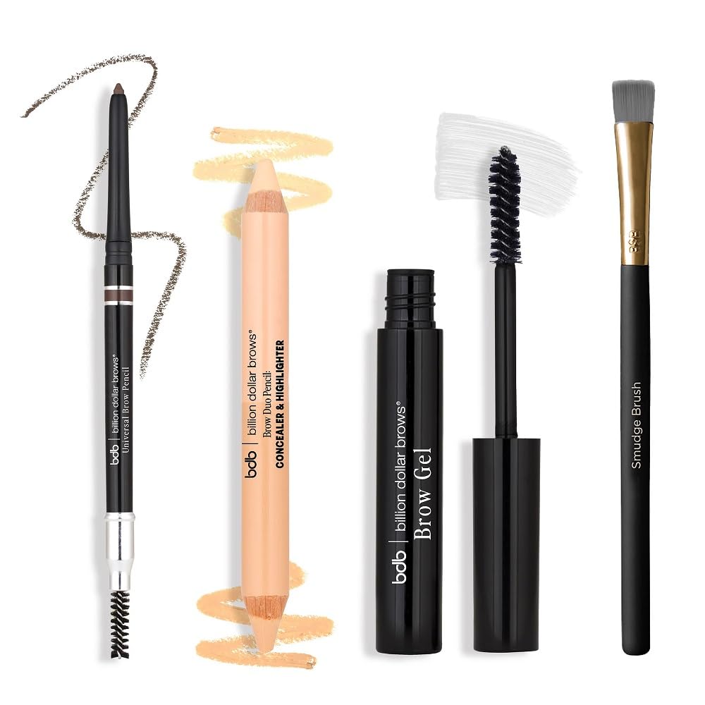 Billion Dollar Brows Best Sellers Kit 4 Piece Eyebrow Makeup Starter Set billion dollar brows