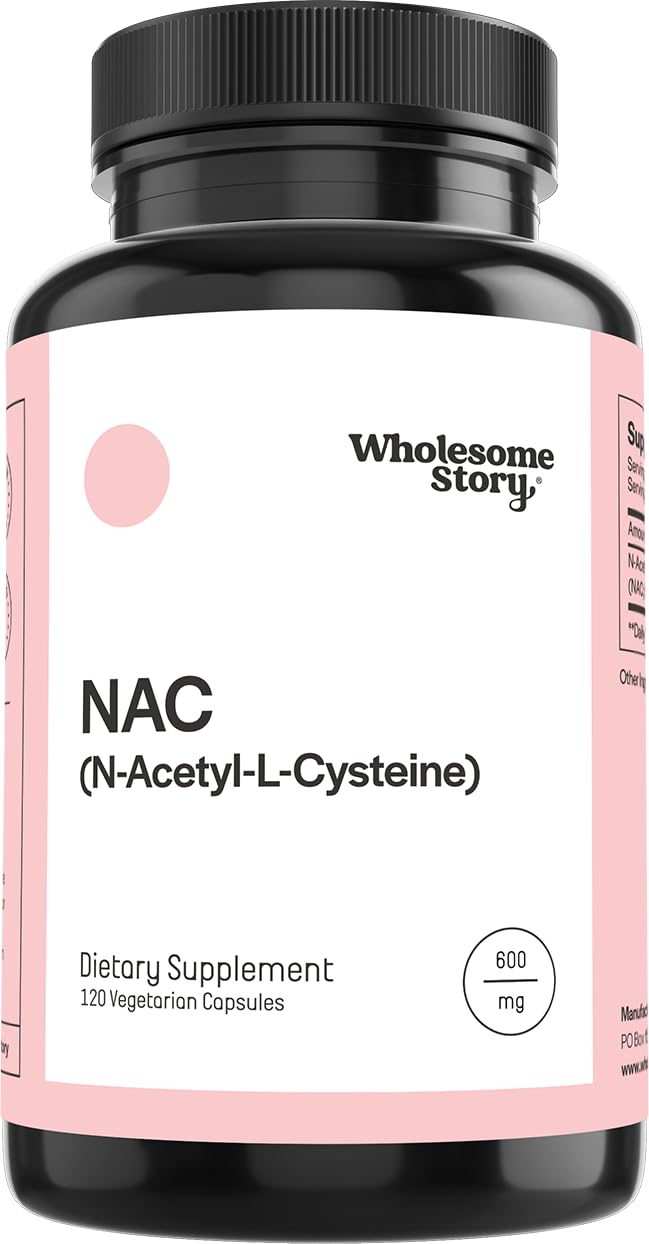 Wholesome Story NAC Supplement N Acetyl Cysteine 600 mg | Liver, Lung & Fertility Support | 120 Capsules | 120 Serving Supply Wholesome Story buy australia supplements