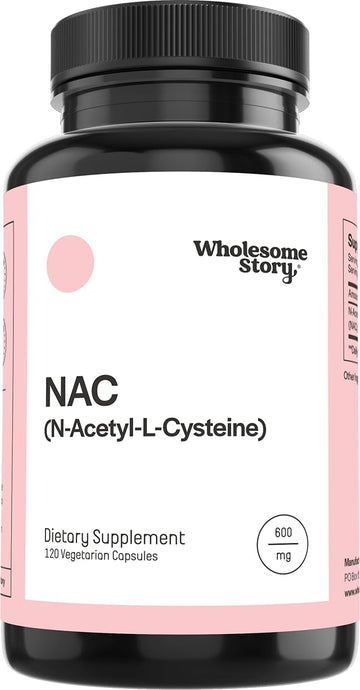 Wholesome Story NAC Supplement N Acetyl Cysteine 600 mg | Liver, Lung & Fertility Support | 120 Capsules | 120 Serving Supply Wholesome Story buy australia supplements