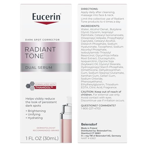 Eucerin Radiant Tone Dual Serum Dark Spot Corrector, Dark Spot Serum with Thiamidol Eucerin