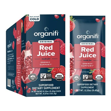 Organifi Red Juice - Vegan Energy Powder - Berry-Flavored Adaptogen Drink - Caffeine Organifi buy australia supplements