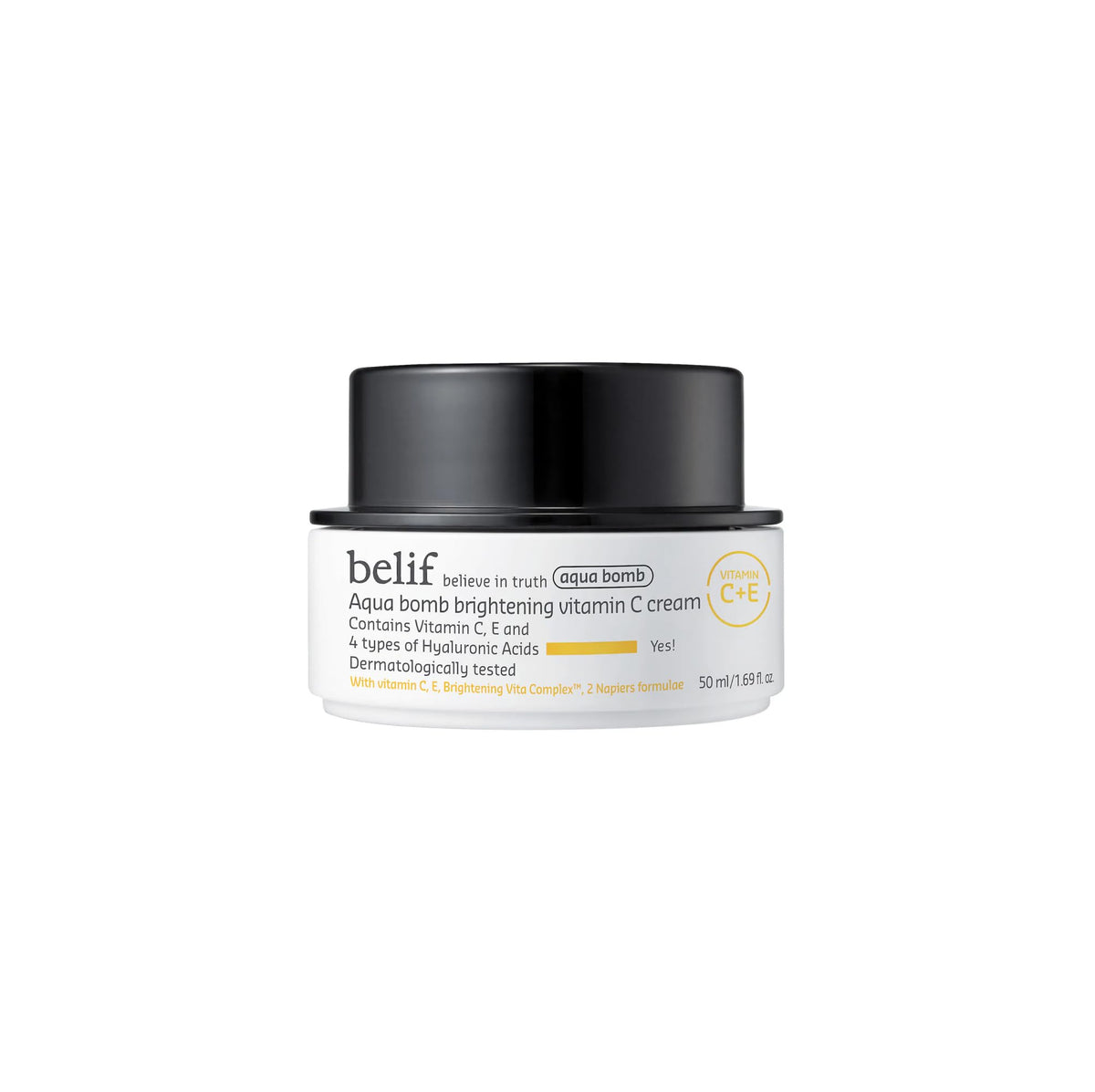 belif Aqua Bomb Vitamin C Face Cream Moisturizer, Infused with Hyaluronic Acid, Vitamin C & Vitamin E, Intense Hydration, For All Skin Types, Korean Skin Care belif